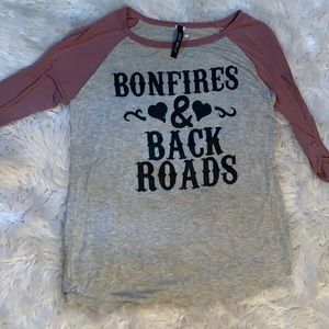 loose fitting grey shirt